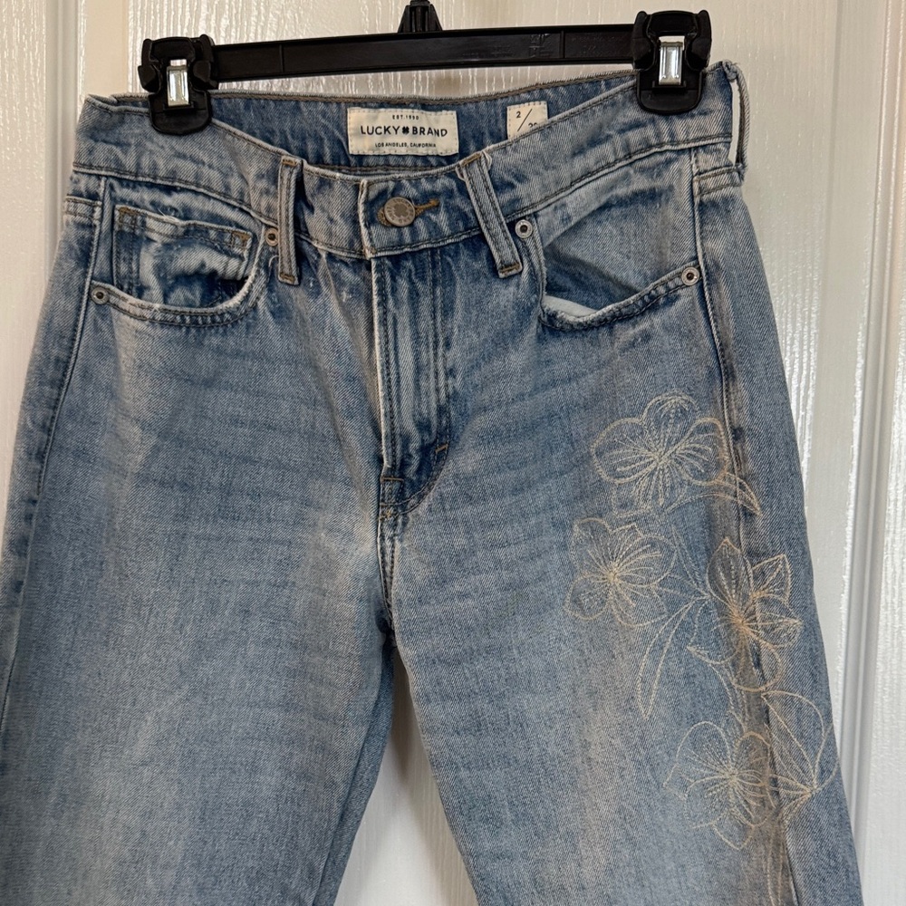 Lucky Brand Women's Denim with Floral Embroidery